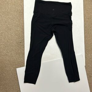 Athleta ultra high rise elation 7/8 cropped black leggings 22 inseam